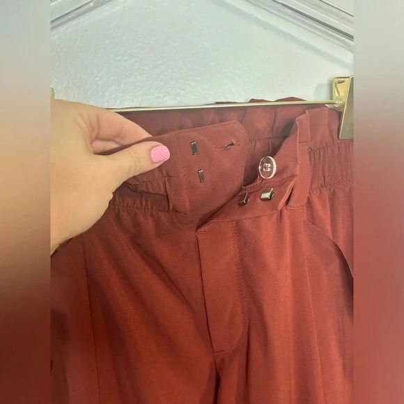 Athleta Skyline Pant in Cognac Rust  , Paperbag Tapered trouser pant size 4 - Picture 15 of 15